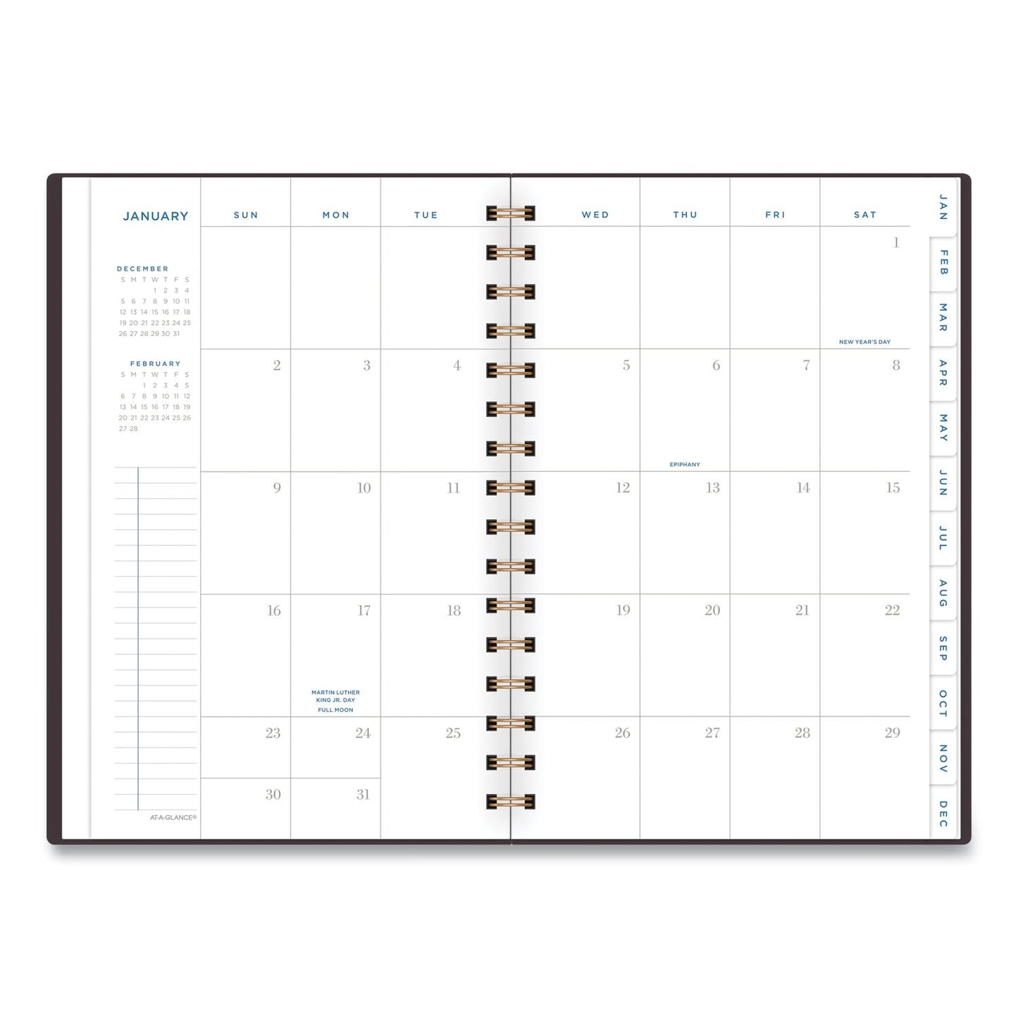 AT-A-GLANCE Signature Lite Weekly/Monthly Planner, 8.5 x 5.75, Maroon Cover, 12-Month (Jan to Dec): 2023