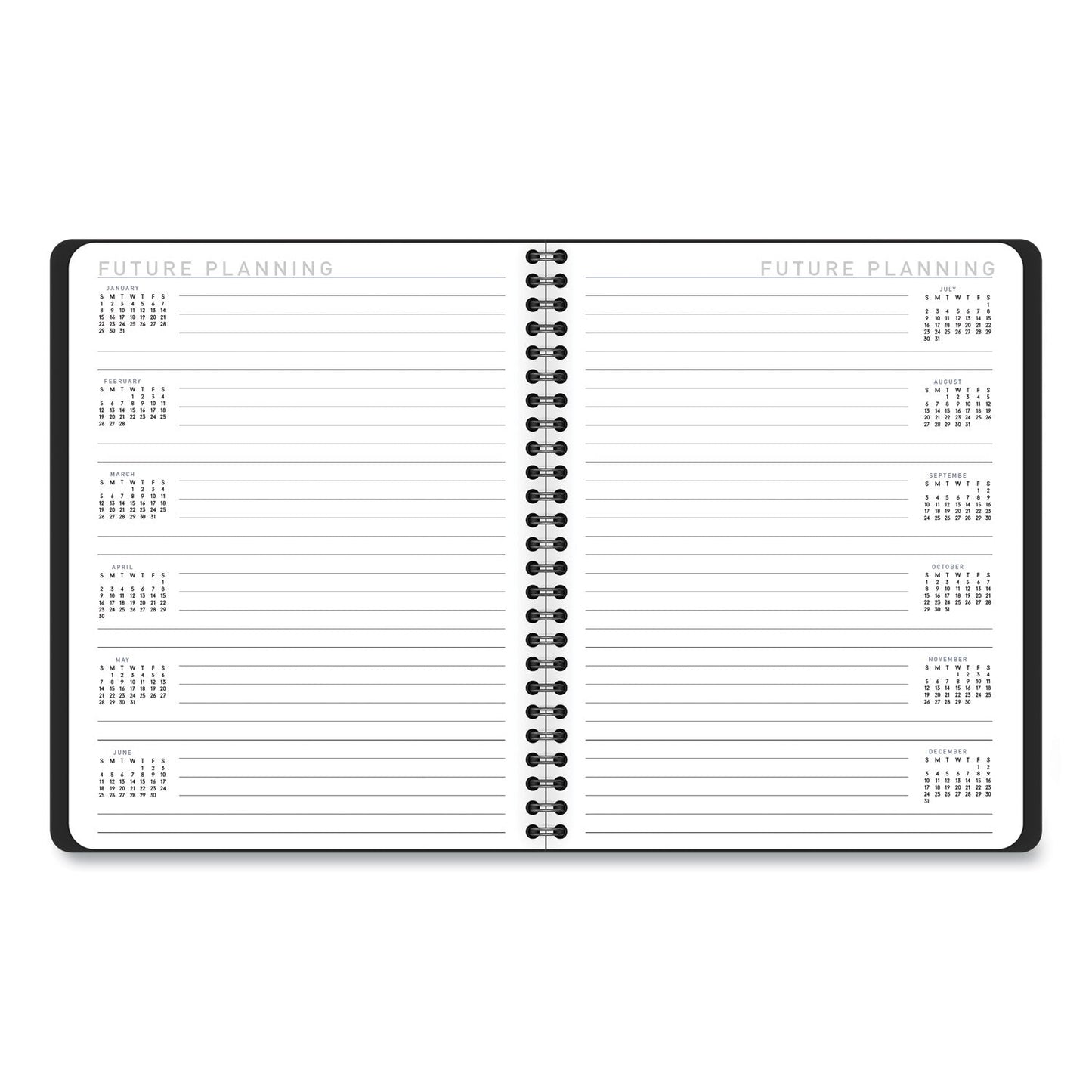 AT-A-GLANCE Contemporary Lite Weekly/Monthly Planner, 8.75 x 7, Black Cover, 12-Month (Jan to Dec): 2023