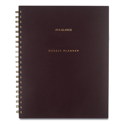 AT-A-GLANCE Signature Lite Weekly/Monthly Planner, 11 x 8.5, Maroon Cover, 12-Month (Jan to Dec): 2023