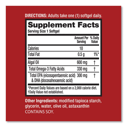 MegaRed Advanced Omega-3 Algae Oil, 50 Count