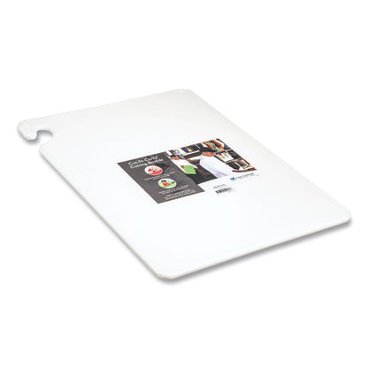 San Jamar Cut-N-Carry Color Cutting Boards, Plastic, 20 x 15 x 0.5, White