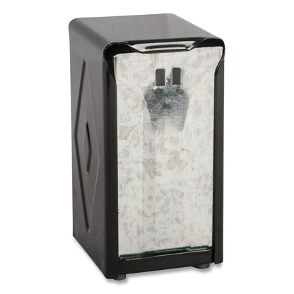 San Jamar Tabletop Napkin Dispenser, Tall Fold, 3.75 x 4 x 7.5, Capacity: 150, Black