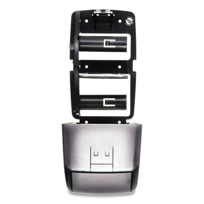 San Jamar Duett Standard Bath Tissue Dispenser, 2 Roll, 7.5 x 7 x 12.75, Black Pearl