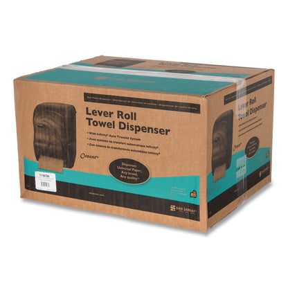 San Jamar Lever Roll Towel Dispenser, Oceans, 12.94 x 9.25 x 16.5, Black Pearl