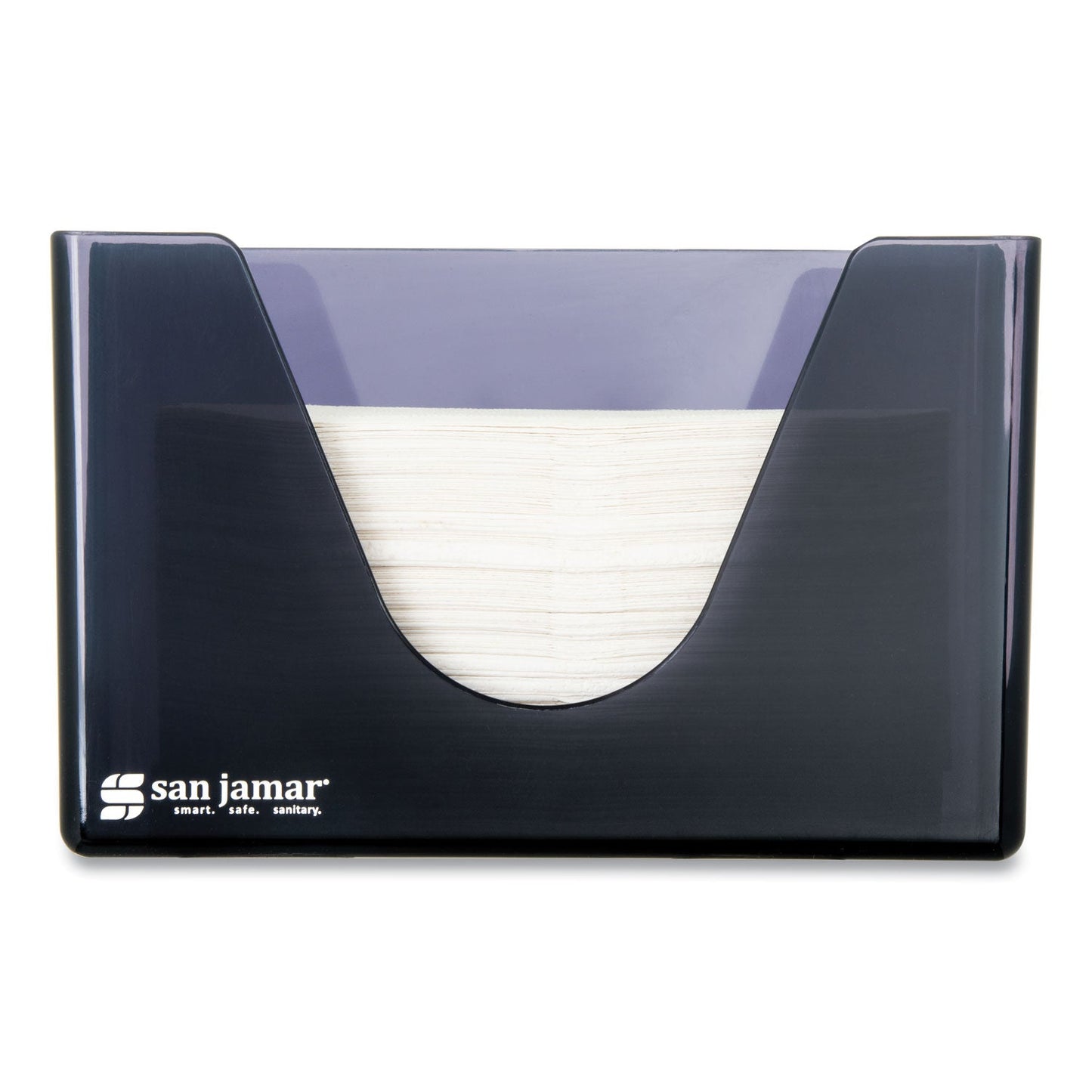 San Jamar Countertop Folded Towel Dispenser, 11 x 4.38 x 7, Black Pearl