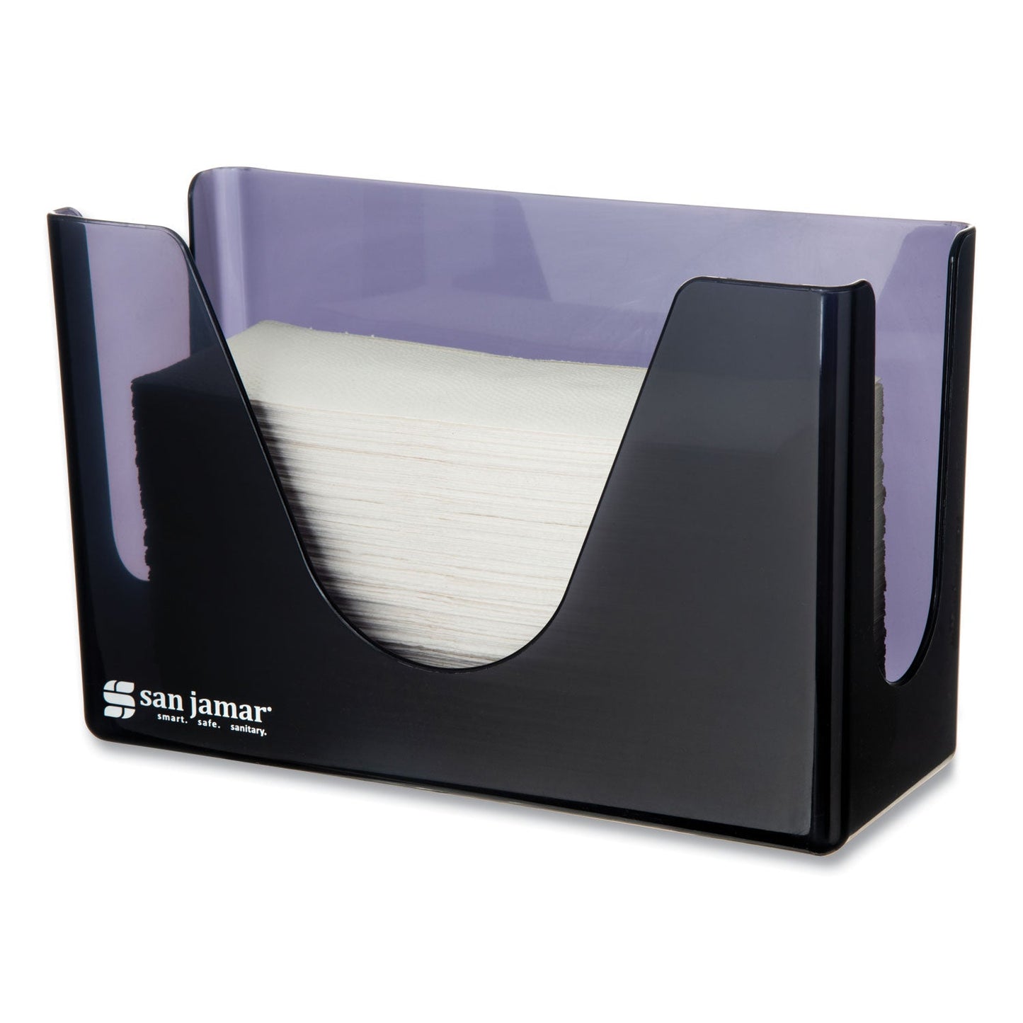 San Jamar Countertop Folded Towel Dispenser, 11 x 4.38 x 7, Black Pearl