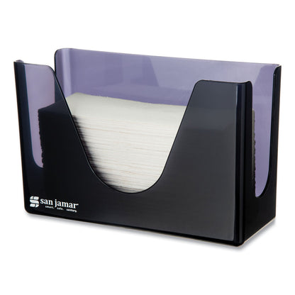 San Jamar Countertop Folded Towel Dispenser, 11 x 4.38 x 7, Black Pearl