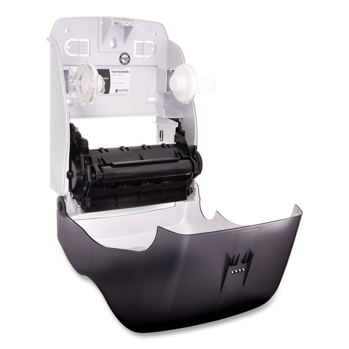 San Jamar Simplicity Mechanical Roll Towel Dispenser, 15.25 x 13 x 10.25, Black
