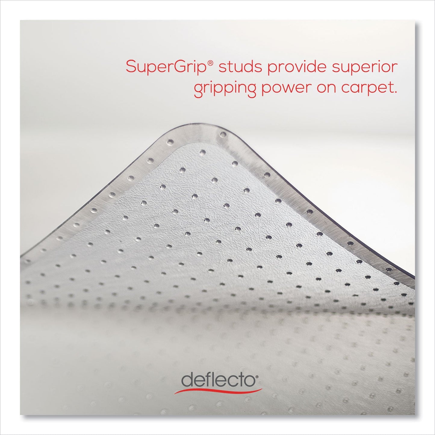deflecto ExecuMat All Day Use Chair Mat for High Pile Carpet, 46 x 60, Rectangular, Clear