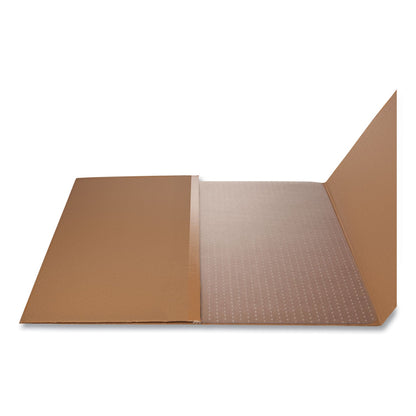 deflecto ExecuMat All Day Use Chair Mat for High Pile Carpet, 46 x 60, Rectangular, Clear