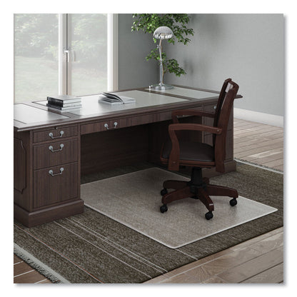 deflecto ExecuMat All Day Use Chair Mat for High Pile Carpet, 46 x 60, Rectangular, Clear