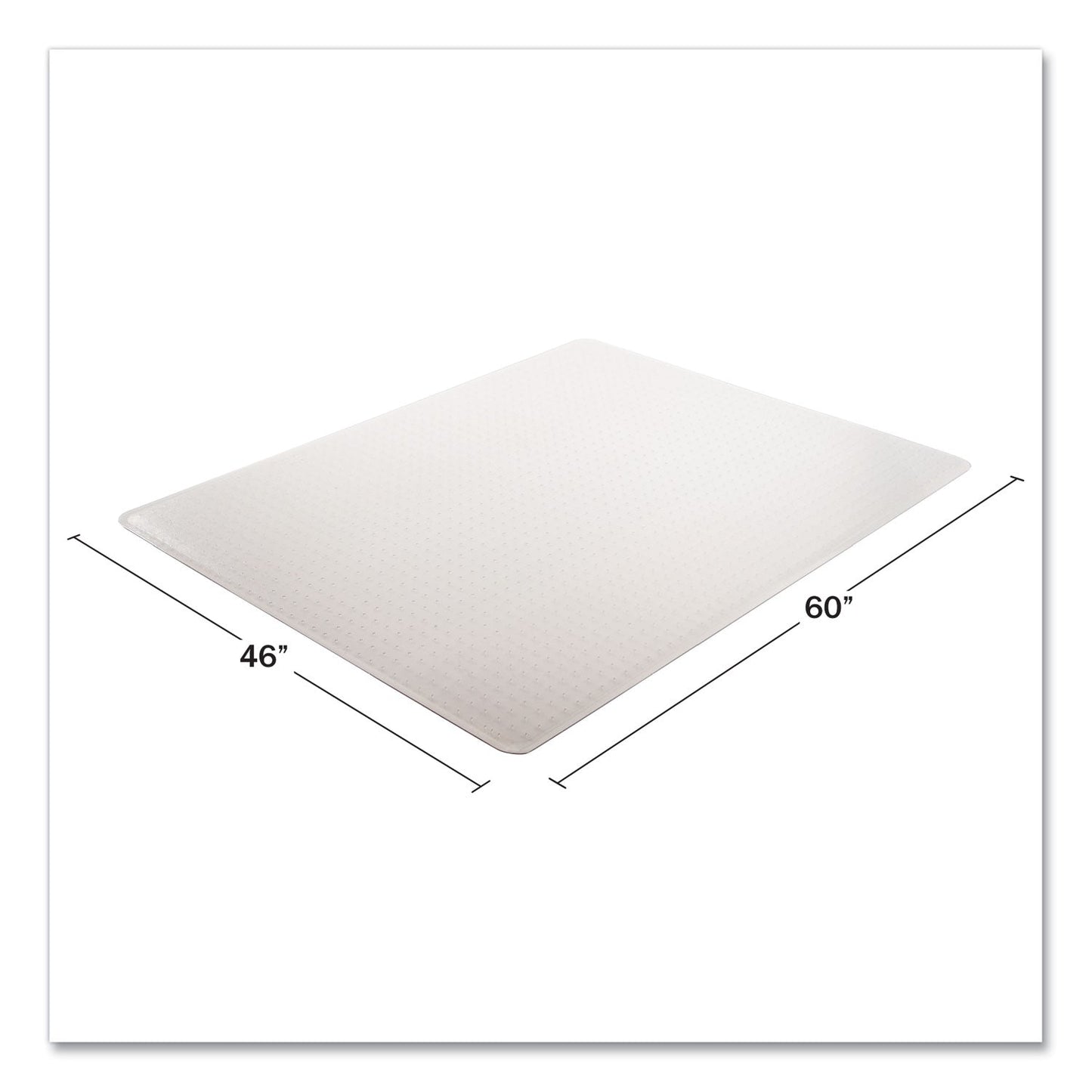 deflecto ExecuMat All Day Use Chair Mat for High Pile Carpet, 46 x 60, Rectangular, Clear