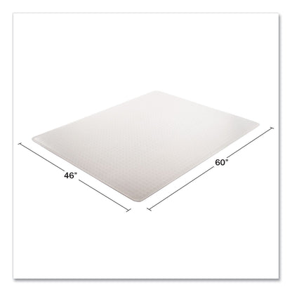 deflecto ExecuMat All Day Use Chair Mat for High Pile Carpet, 46 x 60, Rectangular, Clear