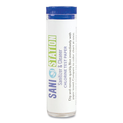 San Jamar Sani Station Hard Surface Cleaner Kit, 1 Spray Bottle, 1 Tube Chlorine Test Strips, 100 0.5 oz Packets