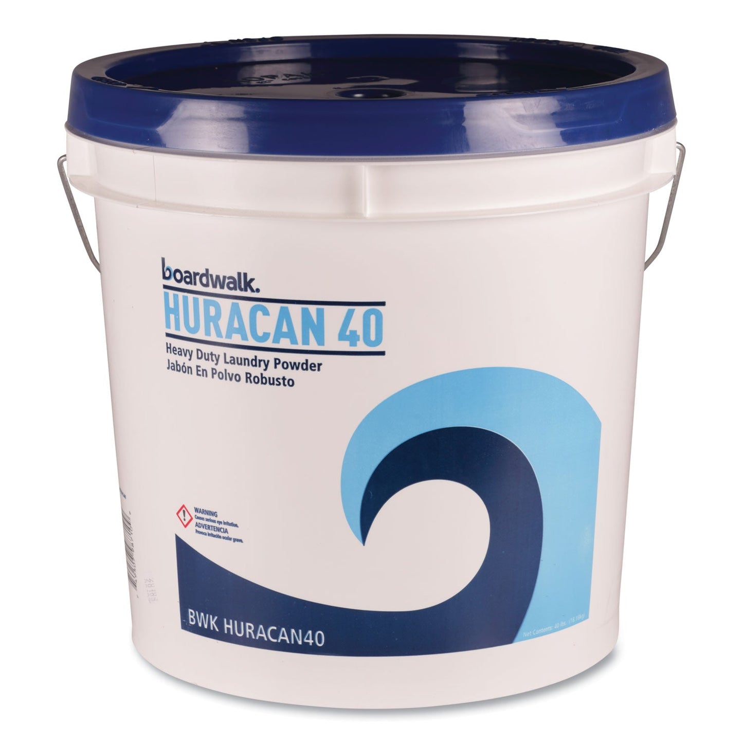 Boardwalk Low Suds Industrial Powder Laundry Detergent, Fresh Lemon Scent, 40 lb Pail