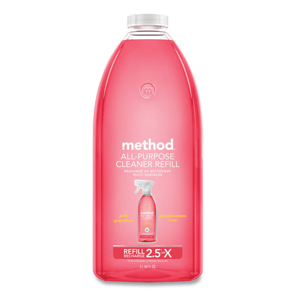 Method All Surface Cleaner, Grapefruit Scent, 68 oz Plastic Bottle, 6/Carton
