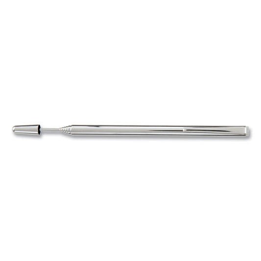 Apollo Slimline Pen-Size Pocket Pointer with Clip, Extends to 24.5", Silver