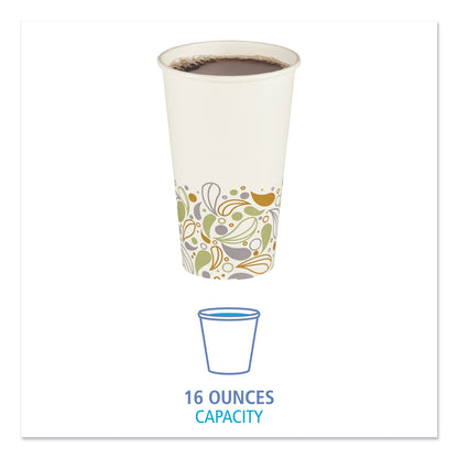 Boardwalk Deerfield Printed Paper Hot Cups, 16 oz, 50 Cups/Sleeve, 20 Sleeves/Carton