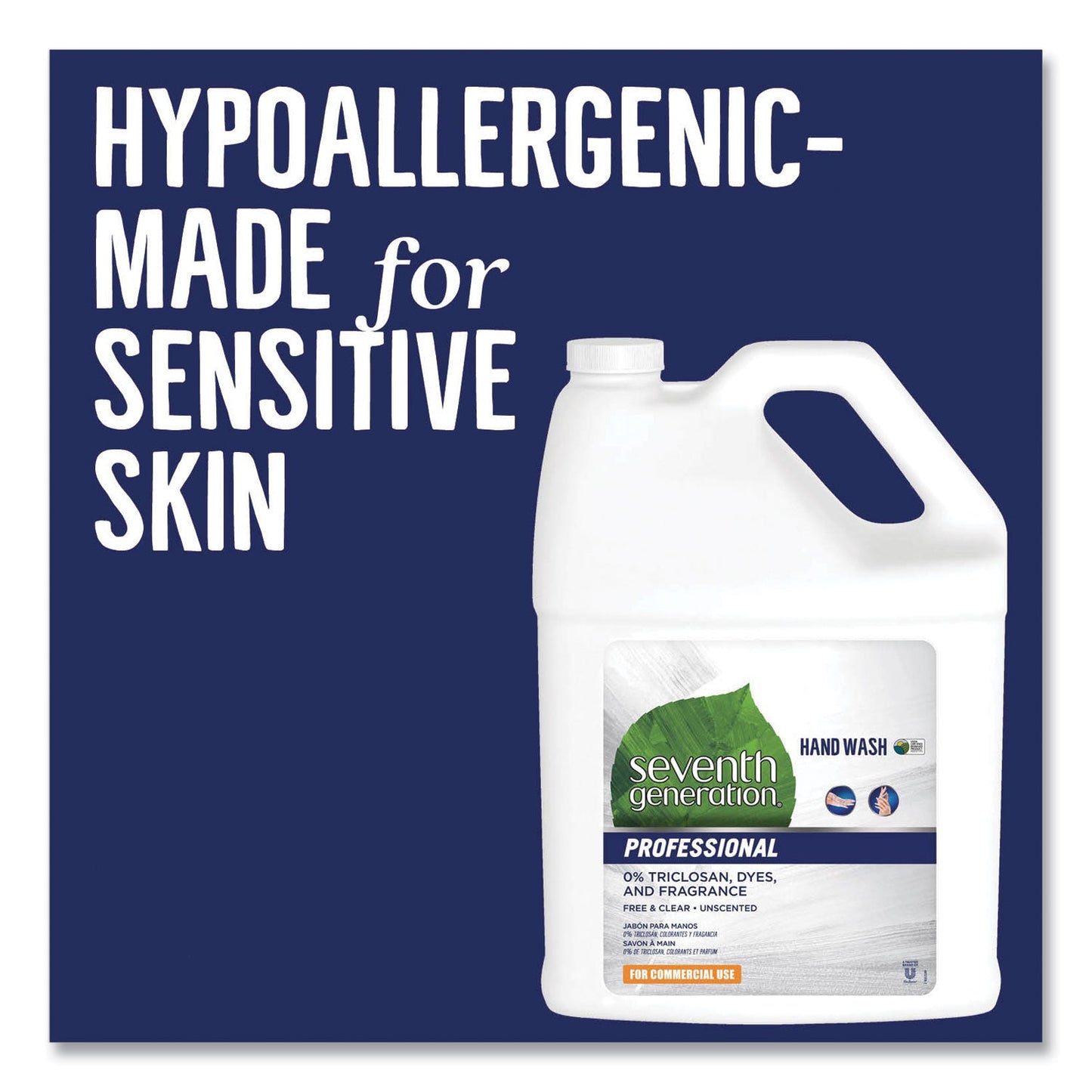 Seventh Generation Hand Wash, Free and Clean, 1 gal, 2/Carton