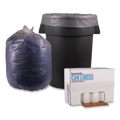 Boardwalk Low Density Repro Can Liners, 60 gal, 1.4 mil, 38" x 58", Clear, 10 Bags/Roll, 10 Rolls/Carton