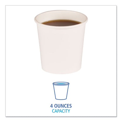 Boardwalk Paper Hot Cups, 4 oz, White, 20 Cups/Sleeve, 50 Sleeves/Carton