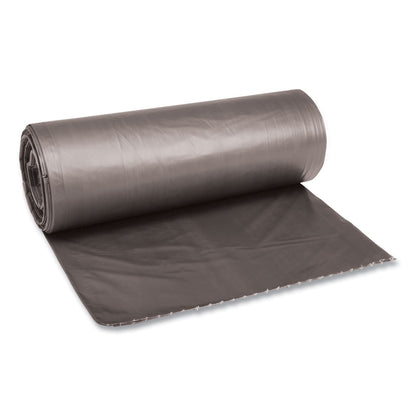 Boardwalk Low-Density Waste Can Liners, 45 gal, 0.95 mil, 40" x 46", Gray, 100/Carton