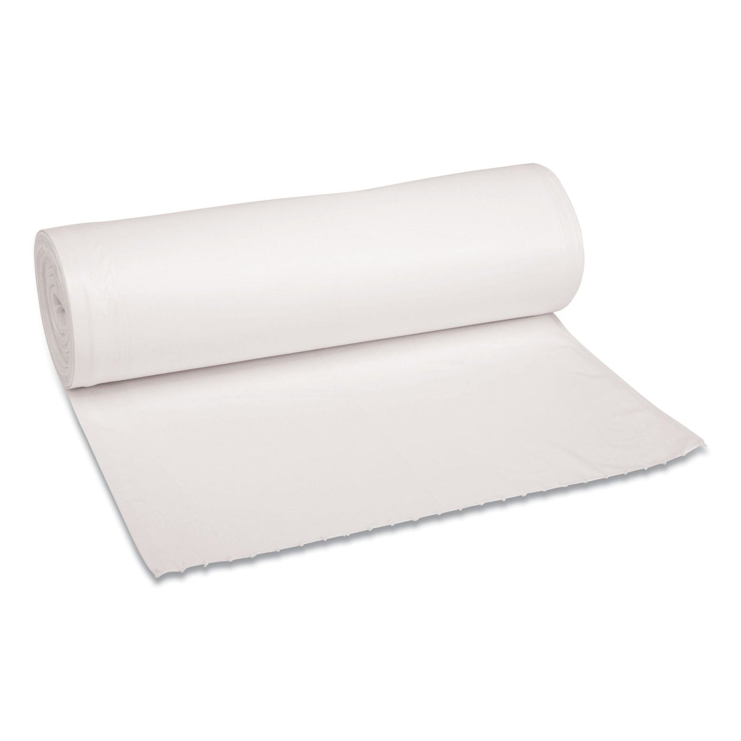 Boardwalk Low-Density Waste Can Liners, 60 gal, 0.6 mil, 38" x 58", White, 100/Carton
