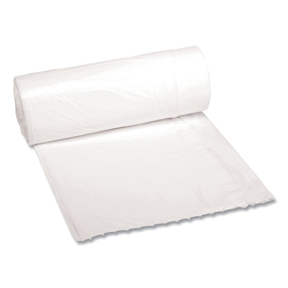 Boardwalk Low-Density Waste Can Liners, 10 gal, 0.4 mil, 24" x 23", White, 500/Carton