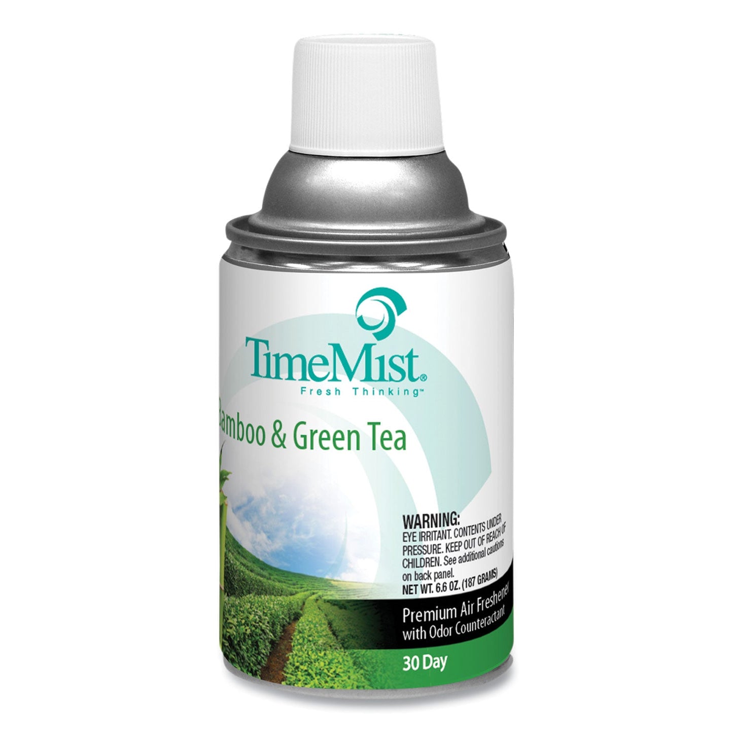 TimeMist Premium Metered Air Freshener Refill, Bamboo and Green Tea 6.6 oz Aerosol Spray, 12/Carton