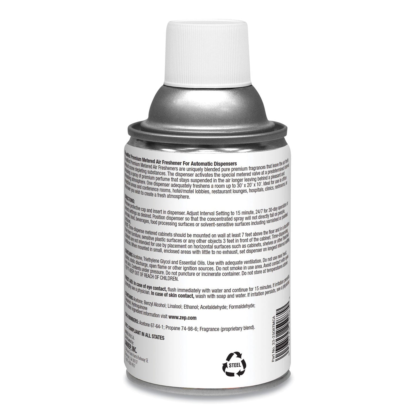 TimeMist Premium Metered Air Freshener Refill, Citrus, 6.6 oz Aerosol Spray, 12/Carton