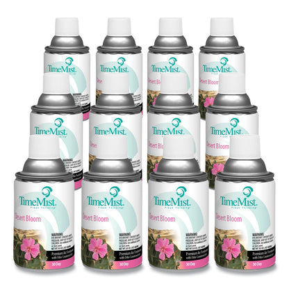 TimeMist Premium Metered Air Freshener Refill, Desert Bloom, 6.6 oz Aerosol Spray, 12/Carton