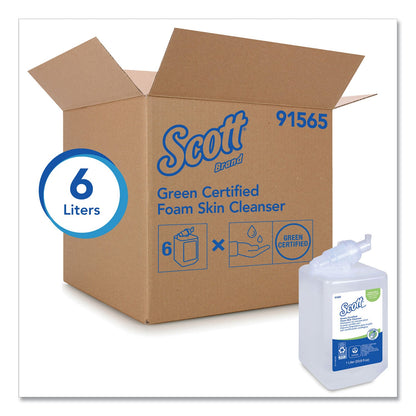 Scott Essential Green Certified Foam Skin Cleanser, Neutral, 1,000 mL Bottle, 6/Carton