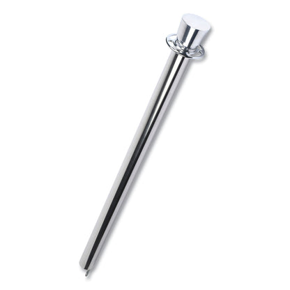 Tatco Crowd Control Posts, Chrome, 41" High, Silver, 2/Box