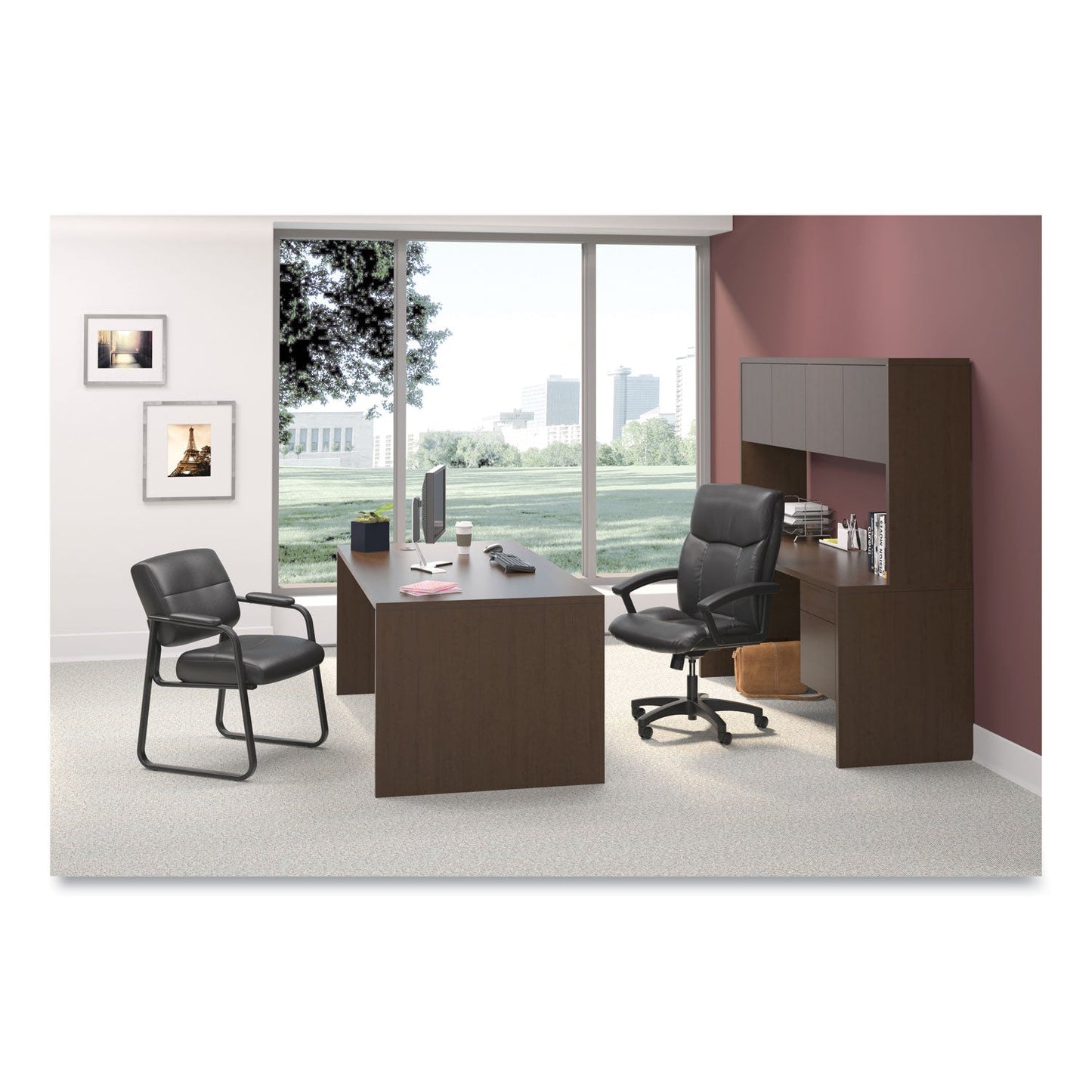HON VL690 Series Guest Chair, 24.75" x 26" x 33.5", Black