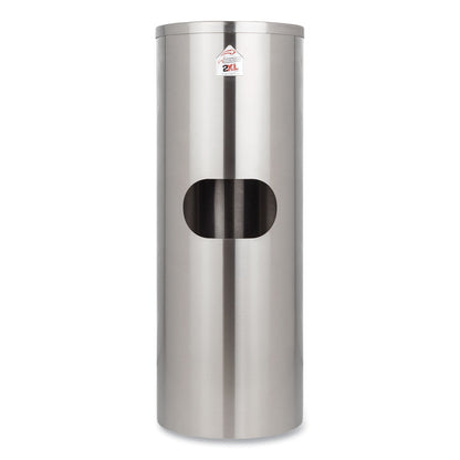 2XL Standing Stainless Wipes Dispener, 12 x 12 x 36, Cylindrical, 5 gal, Stainless Steel