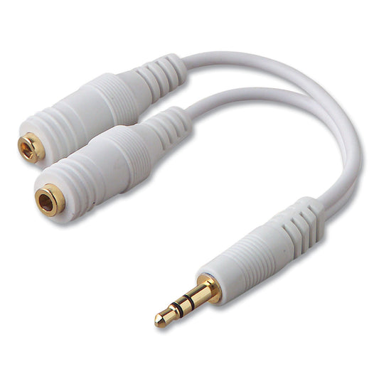 Belkin Speaker and Headphone Splitter, White