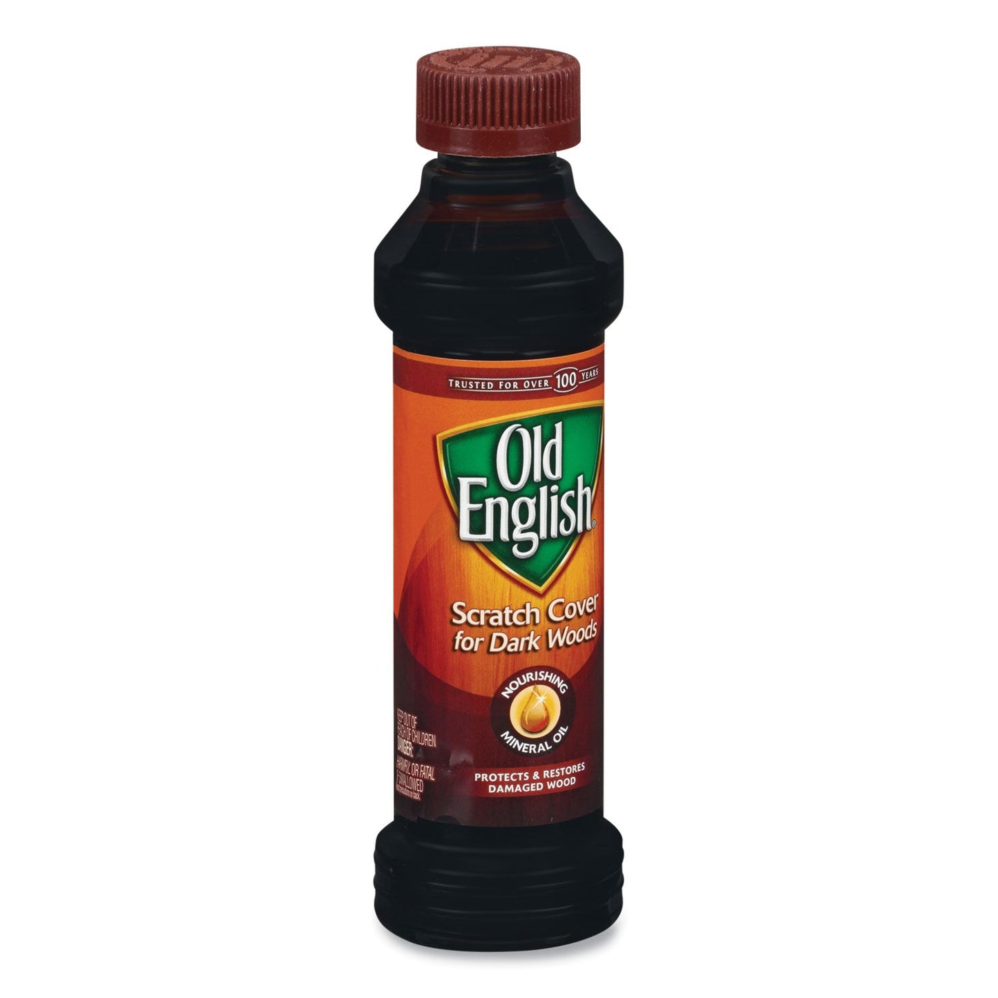 OLD ENGLISH Furniture Scratch Cover, For Dark Woods, 8 oz Bottle, 6/Carton