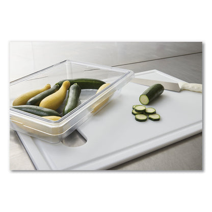 Rubbermaid Food/Tote Boxes, 5 gal, 26 x 18 x 3.5, Clear, Plastic