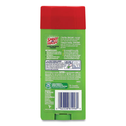 SPRAY ‘n WASH Pre-Treat Stain Stick, White, 3 oz, 12 per Carton