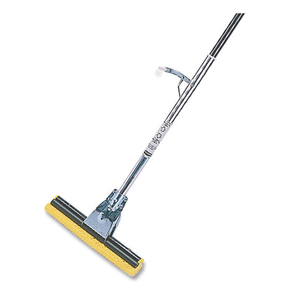 Rubbermaid Steel Sponge Mop, 12" Wide Yellow Cellulose Sponge Head, Bronze Steel Handle