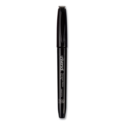 Universal Pen-Style Permanent Marker Value Pack, Fine Bullet Tip, Black, 60/Pack