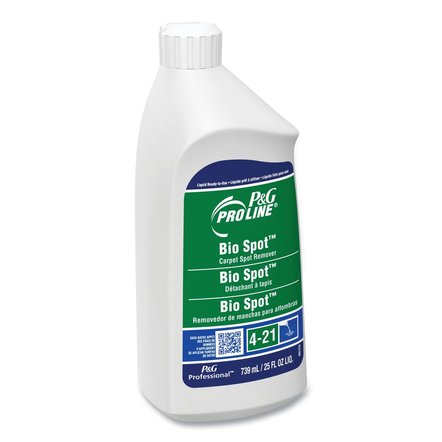 P&G Pro Line Bio-Spot Carpet Spot Remover, Fruity Scent, 25 oz Bottle, 15/Carton