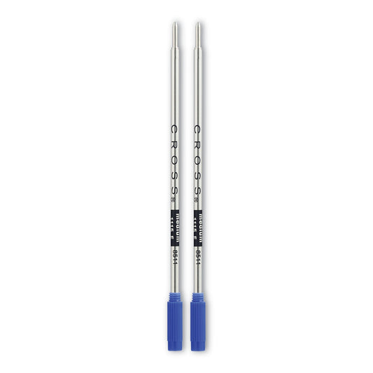 Cross Refills for Cross Ballpoint Pens, Medium Conical Tip, Blue Ink, 2/Pack
