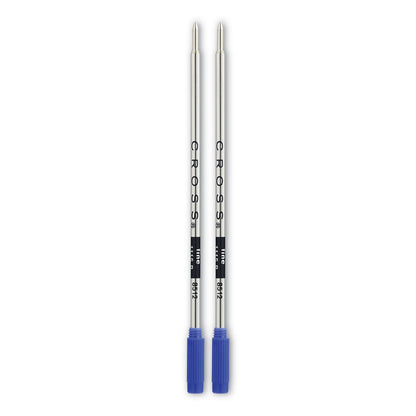 Cross Refills for Cross Ballpoint Pens, Fine Conical Tip, Blue Ink, 2/Pack