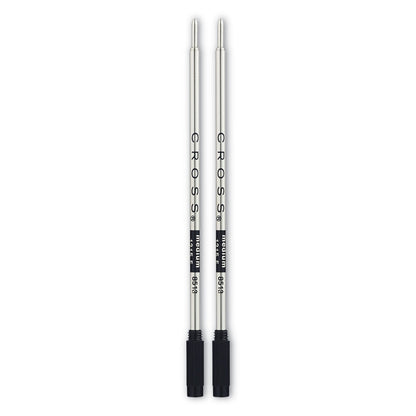 Cross Refills for Cross Ballpoint Pens, Medium Conical Tip, Black Ink, 2/Pack