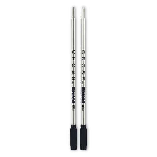 Cross Refills for Cross Ballpoint Pens, Medium Conical Tip, Black Ink, 2/Pack