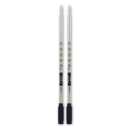 Cross Refills for Cross Ballpoint Pens, Fine Conical Tip, Black Ink, 2/Pack
