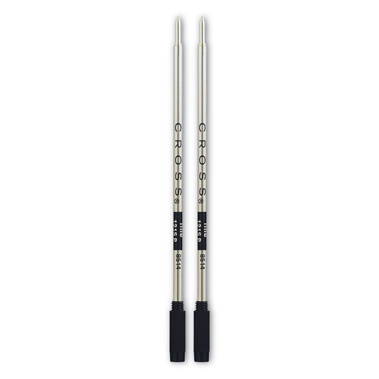 Cross Refills for Cross Ballpoint Pens, Fine Conical Tip, Black Ink, 2/Pack