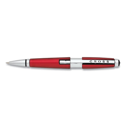Cross Edge Gel Pen, Retractable, Medium 0.7 mm, Black Ink, Red Barrel