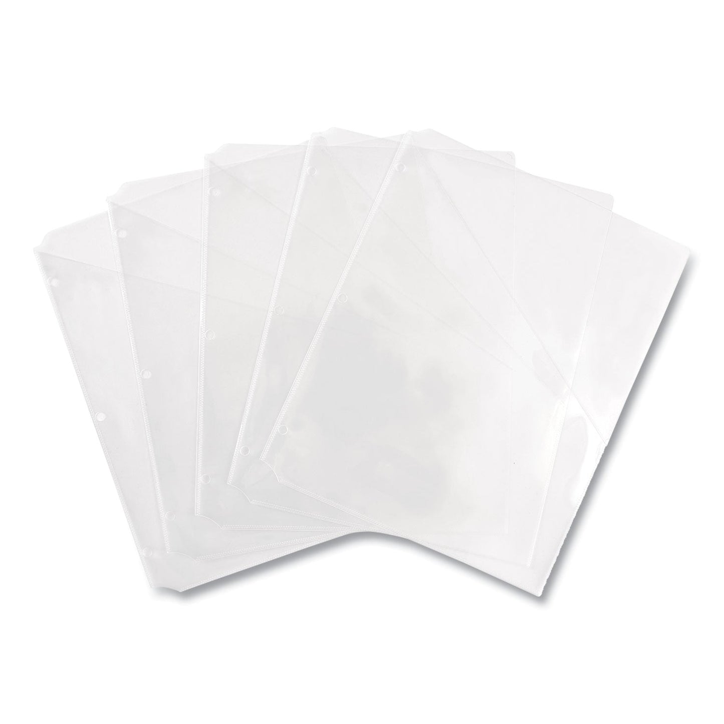 Avery Binder Pockets, 3-Hole Punched, 9.25 x 11, Clear, 5/Pack